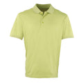 Lime - Front - Premier Mens Coolchecker Pique Polo Shirt