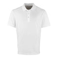 White - Front - Premier Mens Coolchecker Pique Polo Shirt