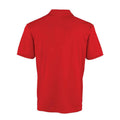 Red - Back - Premier Mens Coolchecker Pique Polo Shirt