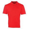 Strawberry Red - Front - Premier Mens Coolchecker Pique Polo Shirt