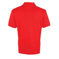 Strawberry Red - Back - Premier Mens Coolchecker Pique Polo Shirt