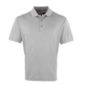 Silver - Front - Premier Mens Coolchecker Pique Polo Shirt