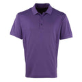 Purple - Front - Premier Mens Coolchecker Pique Polo Shirt