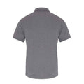 Grey Melange - Back - Premier Mens Coolchecker Pique Polo Shirt