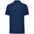 Navy - Back - Fruit of the Loom Mens Pique Polo Shirt