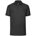 Black - Front - Fruit of the Loom Mens Pique Polo Shirt