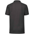 Black - Back - Fruit of the Loom Mens Pique Polo Shirt