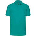 Emerald - Front - Fruit of the Loom Mens Pique Polo Shirt