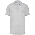 Heather Grey - Front - Fruit of the Loom Mens Pique Polo Shirt