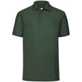 Bottle Green - Front - Fruit of the Loom Mens Pique Polo Shirt