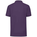 Purple - Back - Fruit of the Loom Mens Pique Polo Shirt