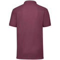 Burgundy - Back - Fruit of the Loom Mens Pique Polo Shirt