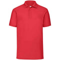 Red - Front - Fruit of the Loom Mens Pique Polo Shirt