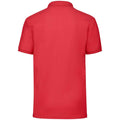 Red - Back - Fruit of the Loom Mens Pique Polo Shirt