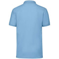 Sky Blue - Back - Fruit of the Loom Mens Pique Polo Shirt