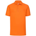 Orange - Front - Fruit of the Loom Mens Pique Polo Shirt