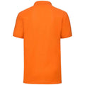 Orange - Back - Fruit of the Loom Mens Pique Polo Shirt