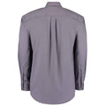 Charcoal - Back - Kustom Kit Mens Oxford Classic Long-Sleeved Shirt