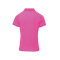 Neon Pink - Back - Premier Womens-Ladies Coolchecker Pique Polo Shirt