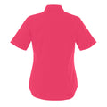 Hot Pink - Back - Premier Womens-Ladies Poplin Short-Sleeved Blouse