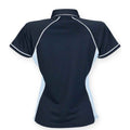 Navy-Sky Blue-White - Back - Finden & Hales Womens-Ladies Piped Performance Polo Shirt