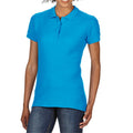 Sapphire Blue - Front - Gildan Womens-Ladies Double Piqué Polo Shirt