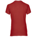 Red - Back - Gildan Womens-Ladies Double Piqué Polo Shirt