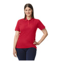 Cherry Red - Front - Gildan Womens-Ladies Double Piqué Polo Shirt