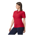 Cherry Red - Side - Gildan Womens-Ladies Double Piqué Polo Shirt