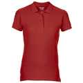 Red - Front - Gildan Womens-Ladies Double Piqué Polo Shirt