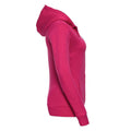 Fuchsia - Side - Russell Womens-Ladies Authentic Full Zip Hoodie