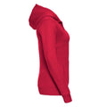 Classic Red - Side - Russell Womens-Ladies Authentic Full Zip Hoodie