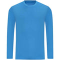 Sapphire Blue - Front - AWDis Cool Mens Moisture Wicking Long-Sleeved T-Shirt