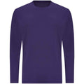 Purple - Front - AWDis Cool Mens Moisture Wicking Long-Sleeved T-Shirt