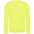 Electric Yellow - Back - AWDis Cool Mens Moisture Wicking Long-Sleeved T-Shirt