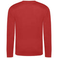 Fire Red - Back - AWDis Cool Mens Moisture Wicking Long-Sleeved T-Shirt