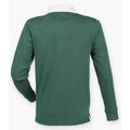 Bottle Green - Back - Front Row Mens Premium Rugby Shirt