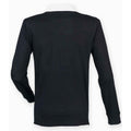 Black - Back - Front Row Mens Premium Rugby Shirt