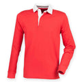 Red - Front - Front Row Mens Premium Rugby Shirt