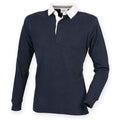 Navy - Front - Front Row Mens Premium Rugby Shirt