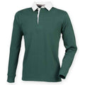 Bottle Green - Front - Front Row Mens Premium Rugby Shirt