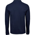 Navy - Back - Tee Jays Mens Luxury Stretch Long-Sleeved Polo Shirt