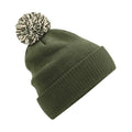 Olive Green-Oatmeal - Back - Beechfield Unisex Adult Snowstar Beanie