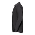 Black - Lifestyle - Russell Collection Mens Poplin Tailored Long-Sleeved Shirt