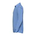 Corporate Blue - Lifestyle - Russell Collection Mens Poplin Tailored Long-Sleeved Shirt