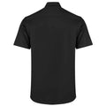 Black - Back - Kustom Kit Mens Premium Oxford Tailored Short-Sleeved Shirt