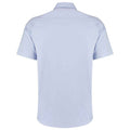 Light Blue - Back - Kustom Kit Mens Premium Oxford Tailored Short-Sleeved Shirt