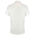 White - Back - Kustom Kit Mens Premium Oxford Tailored Short-Sleeved Shirt