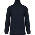 Navy-Heather - Back - Kariban Mens Trucker Zip Neck Sweatshirt