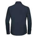 French Navy - Back - Russell Collection Womens-Ladies Poplin Easy-Care Long-Sleeved Formal Shirt